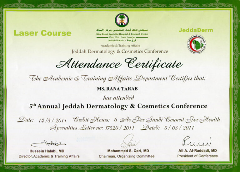 Laser Certificate